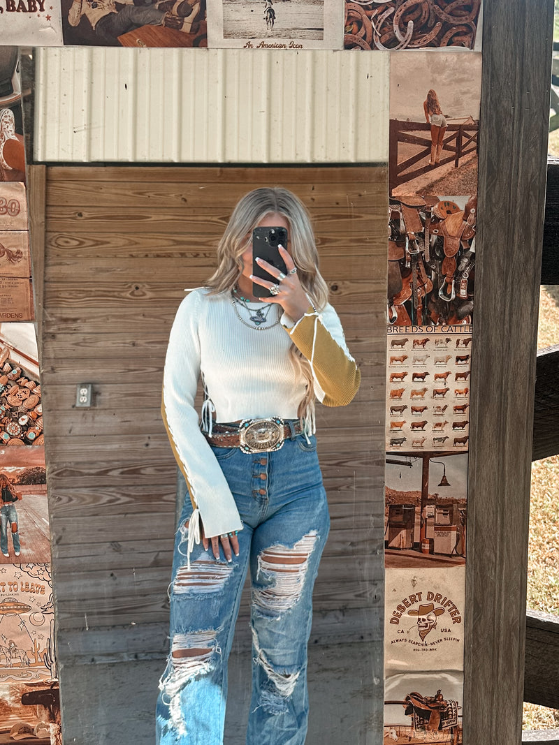 The Jenny Two Tone Sweater