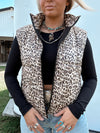 Leopard Puffer Vest