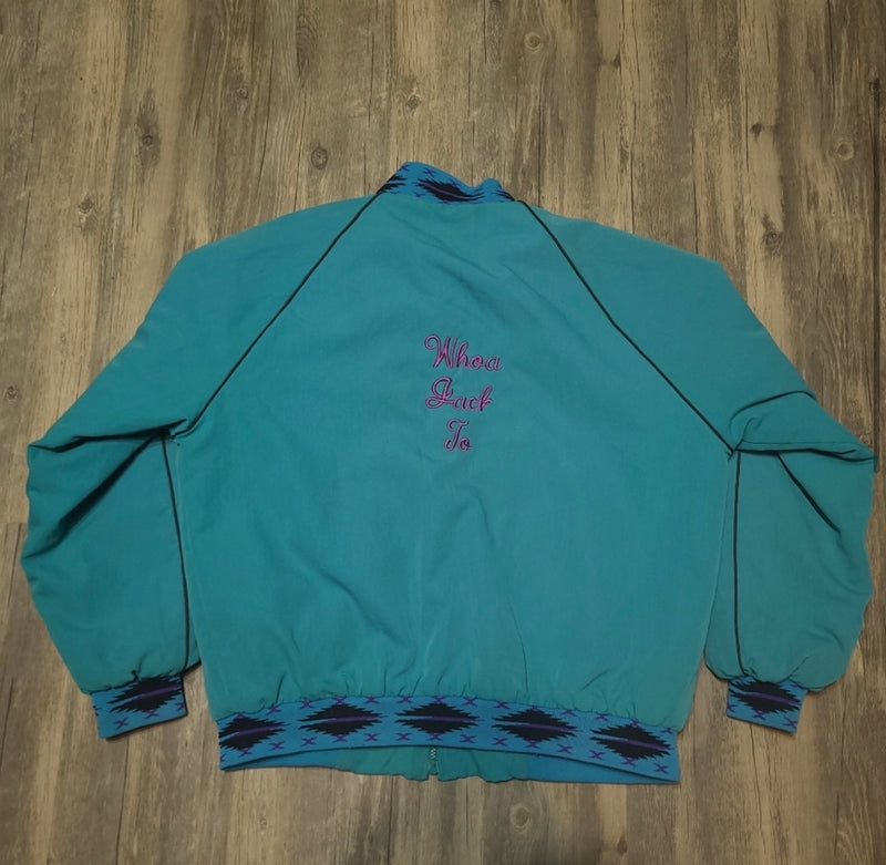 Turquoise Aztec Detailed Jacket