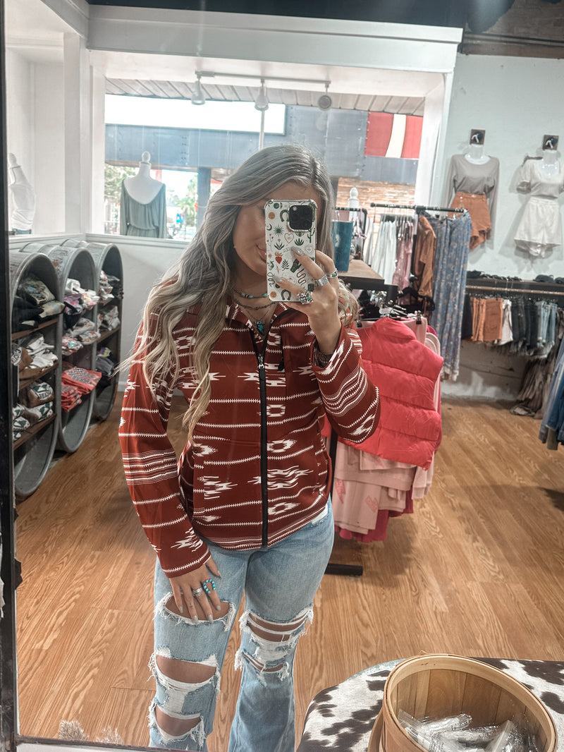 Red Aztec Jacket therowdyragdoll