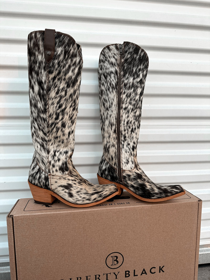 Liberty Black Cowhide Boots â therowdyragdoll