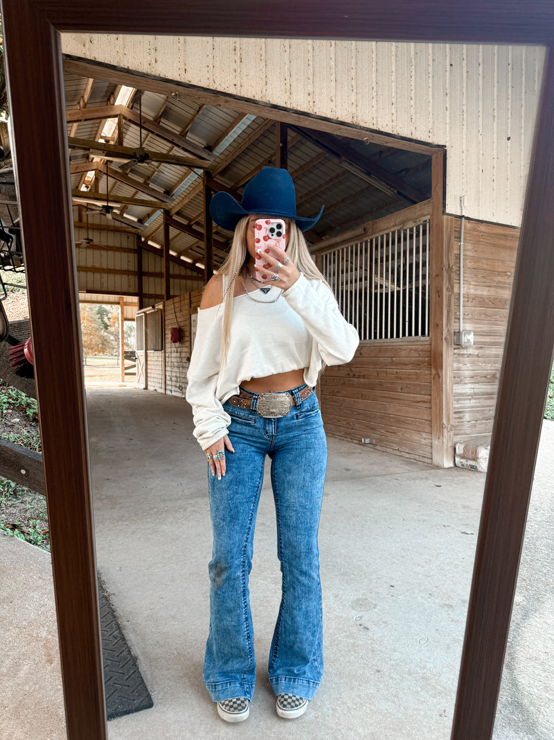 Cowgirl Tuff Boot Stitch Trouser Jeans