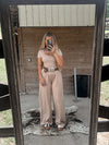 The San Antone Jumpsuit- Taupe