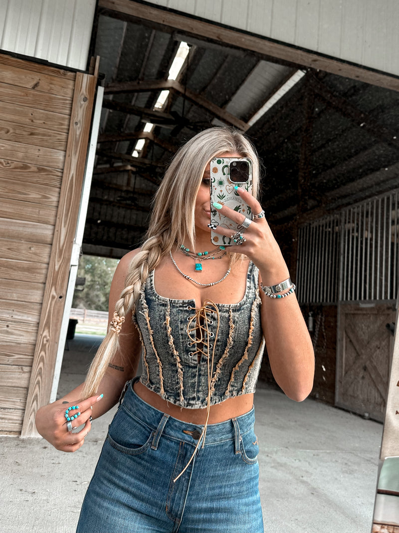 The Baylee Denim Corset