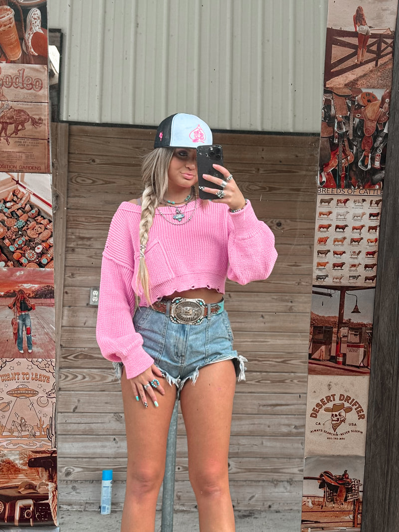 The Dally Sweater- Pink