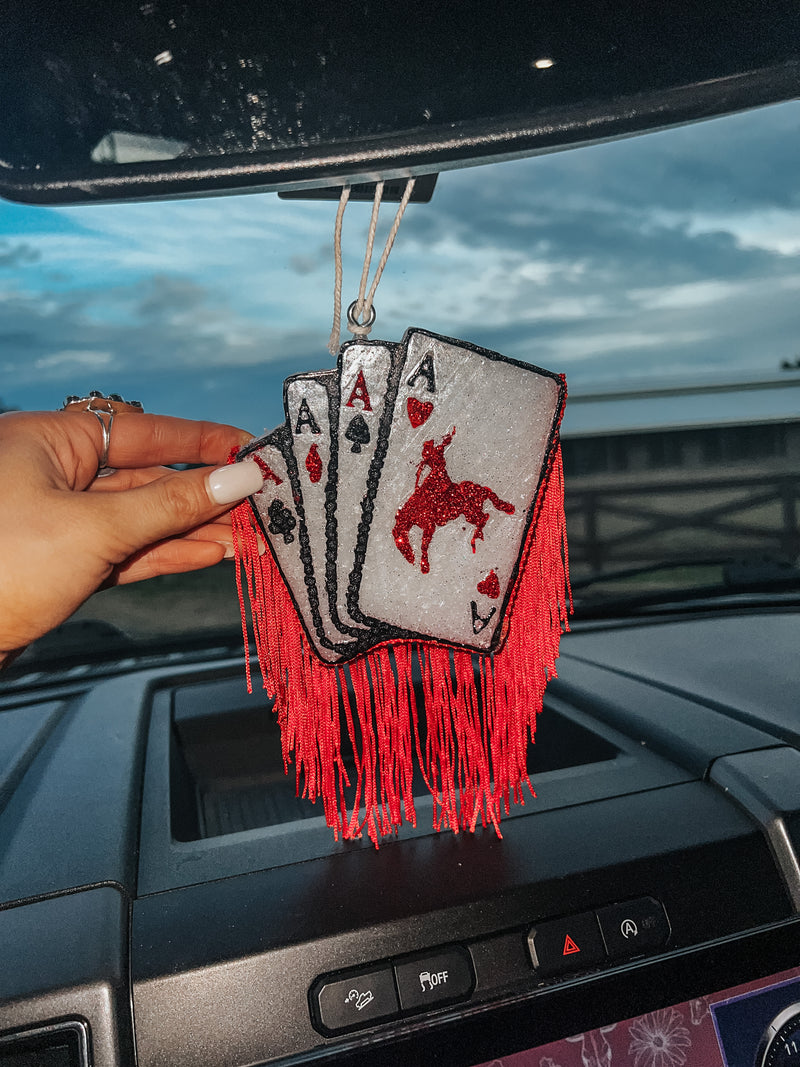 Rodeo Cards Freshie- Red