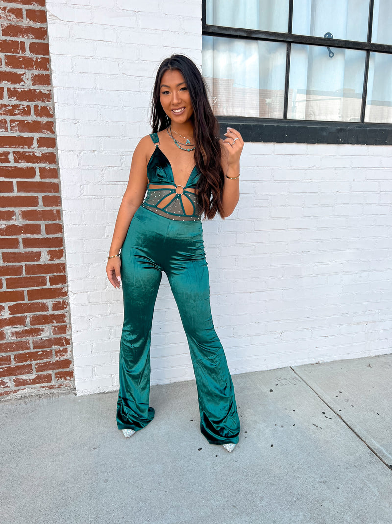 The Stampede Jumpsuit- Green