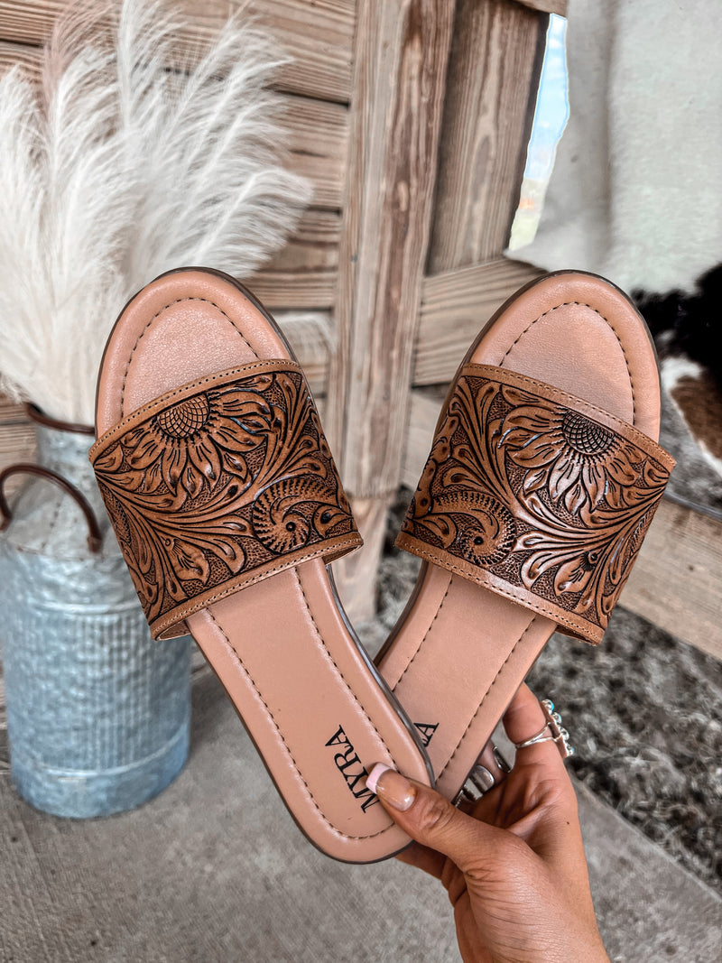 The Dawns Tooled Leather Sandals