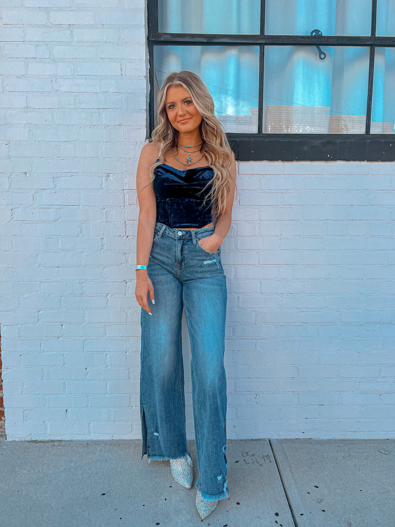 The Avery Split Leg Jeans